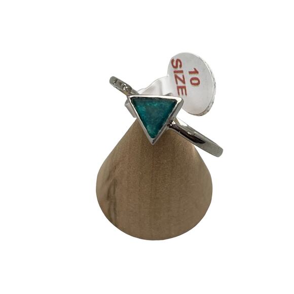 Bomb Party Follow Your Arrow Genuine Blue Apetite Quartz Stone Size 10 Ring - Picture 1 of 8